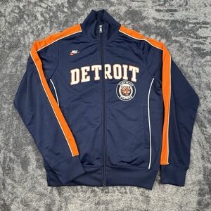 Detroit Tigers Stitches Full Zip Track Jacket Navy Orange MLB Men's Medium